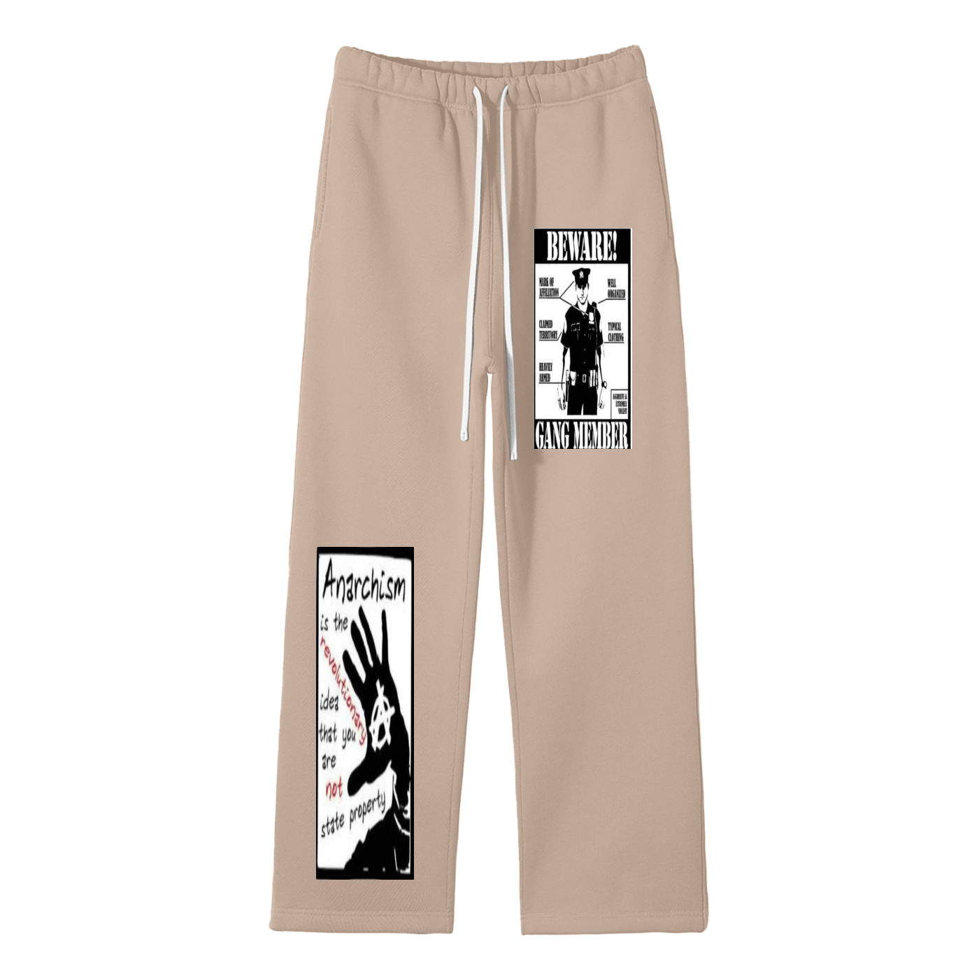 "Eat my arse","beware gang member",My hot box,Anarchism,Activism,Globally United