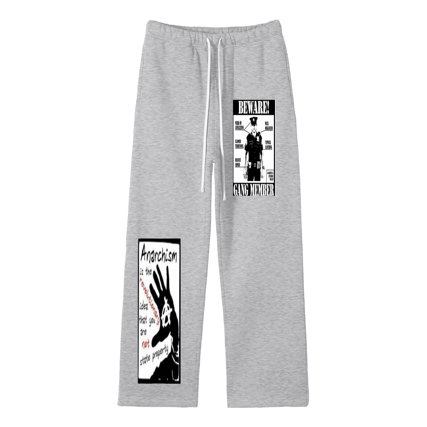 "Eat my arse","beware gang member",My hot box,Anarchism,Activism,Globally United